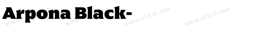 Arpona Black字体转换